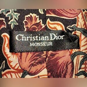 Christian Dior Monsieur Tie Necktie vegetable pattern